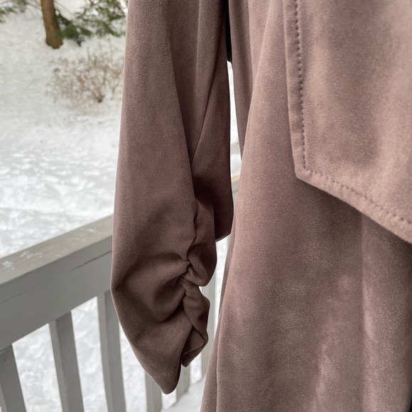 ALFANI Ultrasuede Drape Front Jacket - Picture 4 of 13